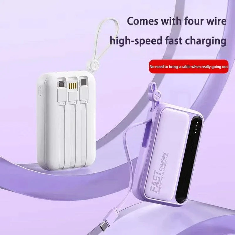 Xiaomi Power Bank with Built-in Cables – Fast, Portable Charging