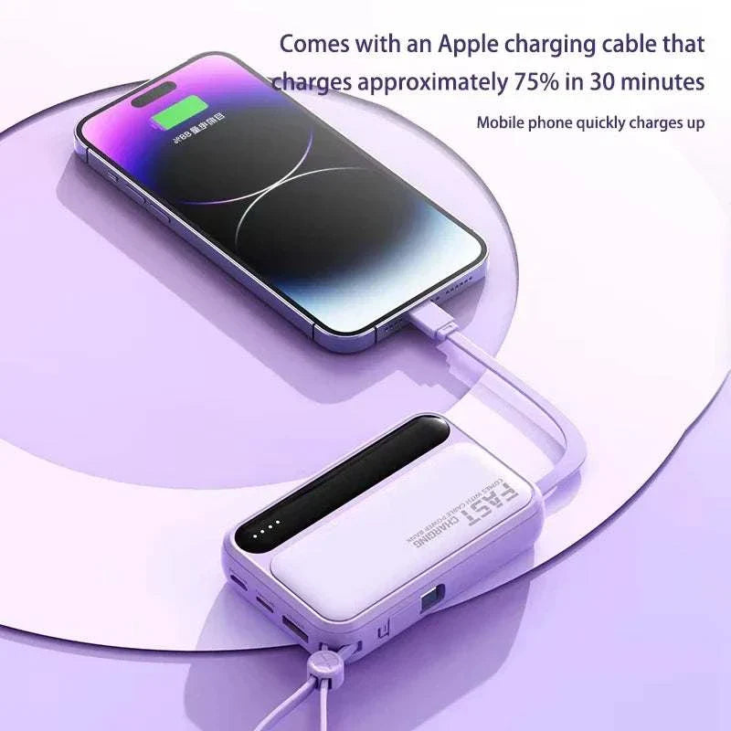 Xiaomi Power Bank with Built-in Cables – Fast, Portable Charging