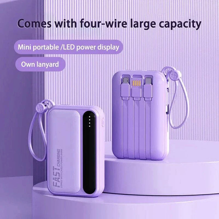 Xiaomi Power Bank with Built-in Cables – Fast, Portable Charging