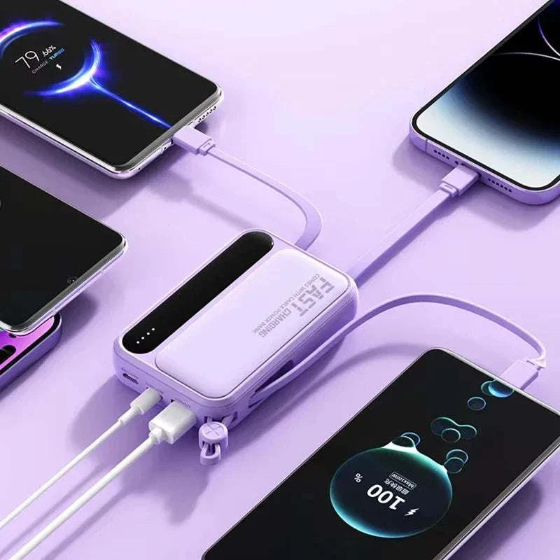 Xiaomi Power Bank with Built-in Cables – Fast, Portable Charging